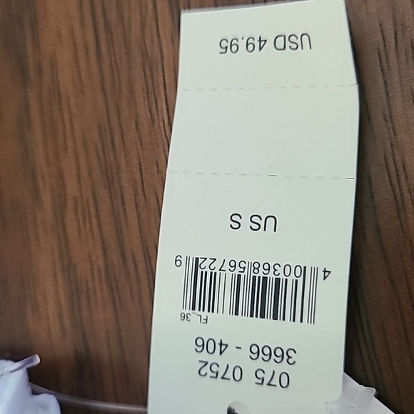 Aerie Triangle Bikini Top Blue And White Padded Size Small - Picture 3 of 4